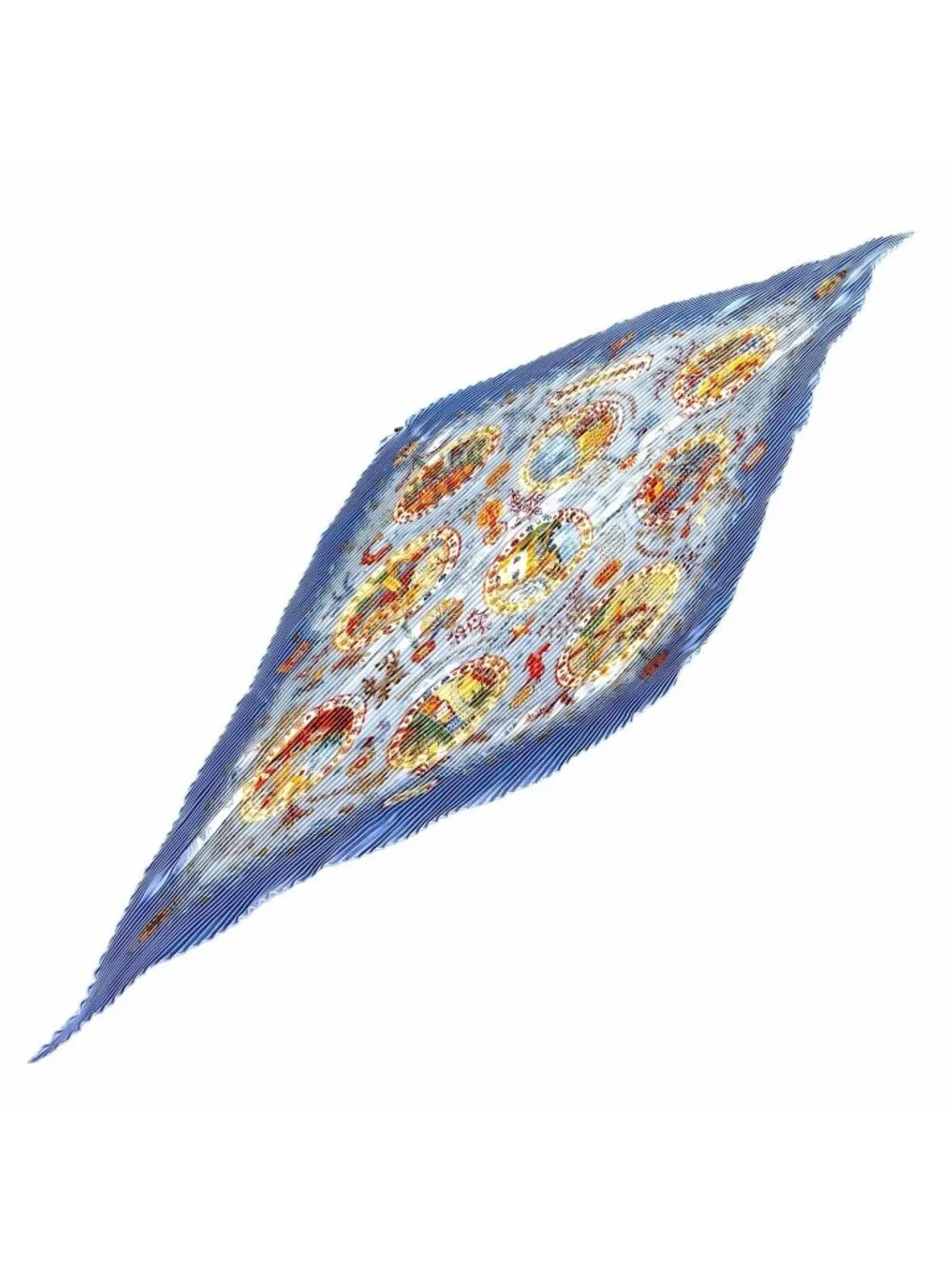 Hermes Carre 90 Escales Mediterraneennes Mediterranean Port 100% Silk Diamond